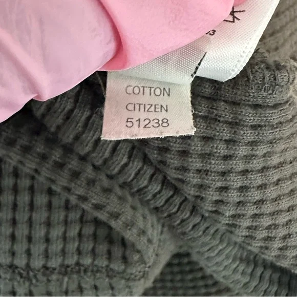 Cotton Citizen Waffle Knit Black Women’s Long Sleeve Shirt Dress Size M - Picture 10 of 10